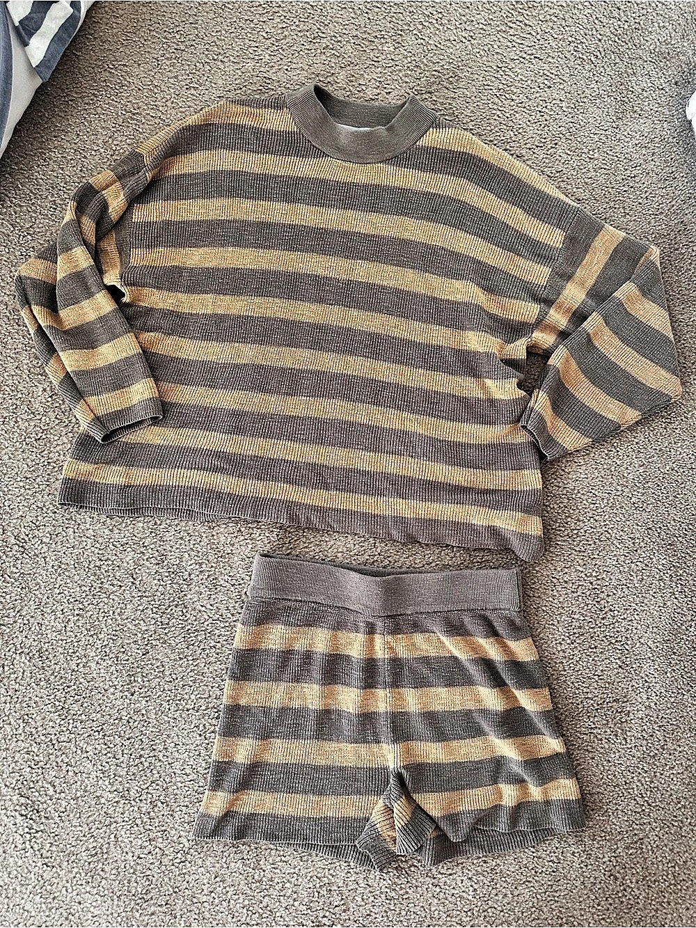 Free People Beach Striped Knit Sweater Set